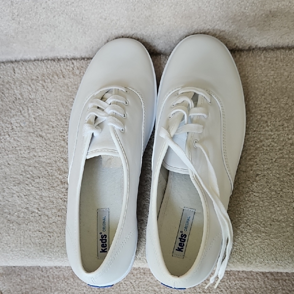 Keds Women's White Leather Sneakers